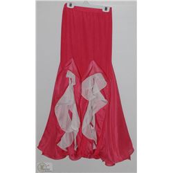PINK LONG HIGH SLIT SKIRT SIZE UNKNOWN