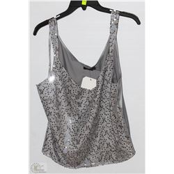 GOLD TONE TANK TOP WITH SEQUINS SIZE 12