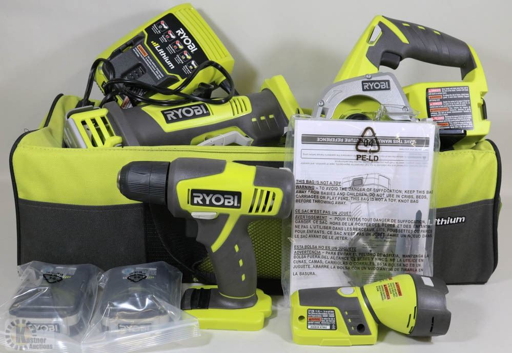 NEW RYOBI 12V CORDLESS TOOL SET IN CARRY CASE