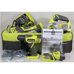 NEW RYOBI 12V CORDLESS TOOL SET IN CARRY CASE
