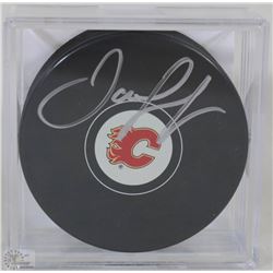 JAROME IGINLA SIGNED CALGARY FLAMES PUCK WITH COA