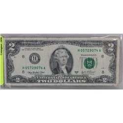 2003 SERIES A $2 FEDERAL RESERVE NOTE