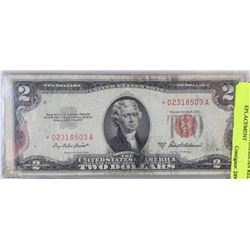 1953 "A"  $2 DOLLAR AMERICAN RED SEAL REPLACEMENT