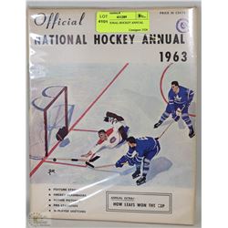 THE NATIONAL HOCKEY ANNUAL 1963