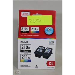 NEW PACK OF 2 CANNON INK CARTRIDGES