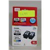 Image 1 : NEW PACK OF 2 CANNON INK CARTRIDGES