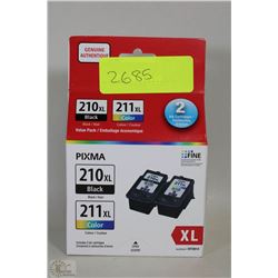 NEW PACK OF 2 CANNON INK CARTRIDGES