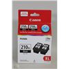 Image 1 : NEW PACK OF 2 CANNON INK CARTRIDGES