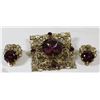 Image 1 : VINTAGE JOAN RIVERS MATCHING BROOCH/EARRINGS SET