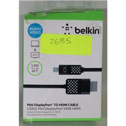 BELKIN MINI DISPLAY PORT TO HDMI CABLE