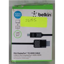BELKIN MINI DISPLAY PORT TO HDMI CABLE