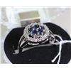 Image 1 : #48- TURKISH BLUE SAPPHIRE .925 SOLID SILVER RING