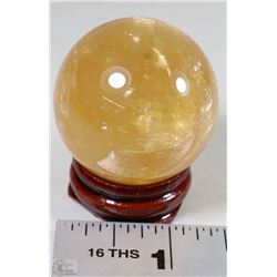 #12-NATURAL CITRIN SPHERE CRYSTAL HEALING BALL