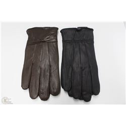 2 PACK OF LADIES LEATHER GLOVES SIZE EXTRA LARGE