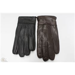 2 PACK OF LADIES LEATHER GLOVES SIZE EXTRA LARGE