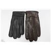 Image 1 : 2 PACK OF LADIES LEATHER GLOVES SIZE EXTRA LARGE