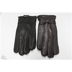2 PACK OF LADIES LEATHER GLOVES SIZE EXTRA LARGE