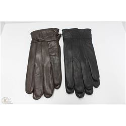 2 PACK OF LADIES LEATHER GLOVES SIZE EXTRA LARGE