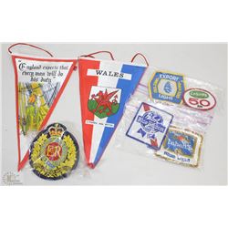 SET OF 5 CRESTS 4 BEER W/1 ROYAL CANADIAN  ENGINE