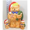 Image 1 : CHRISTMAS BEAR COOKIE JAR WITH MATCHING SALT AND