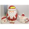 Image 1 : SANTA COOKIE JAR WITH MATCHING TEAPOT NAPKIN
