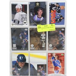 SHEET OF 9 COLLECTIBLE WAYNE GRETZKY