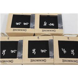 BAG OF 5 BROWNING DEER EARINGS