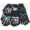 Image 1 : 6 PACK OF GLOW IN THE DARK GLOVES