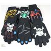 Image 1 : 6 PACK OF GLOW IN THE DARK GLOVES