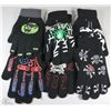 Image 1 : 6 PACK OF GLOW IN THE DARK GLOVES