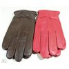 Image 1 : 2 PAIRS OF LADIES LEATHER GLOVES SIZE LARGE