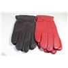 Image 1 : 2 PAIRS OF LADIES LEATHER GLOVES SIZE LARGE