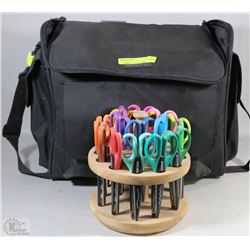 BLACK BAG WITH CRAFTING SCISSORS