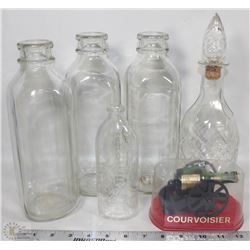 VINTAGE SET OF 3 MILK BOTTLES /CANTER & MORE