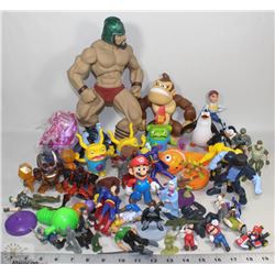 BOX FULL OF KIDS ACTION FIGURES INCL.