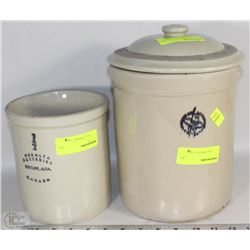 LOT OF TWO CROCKS ONE IS MEDALTA