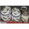 Image 1 : DISNEY MICKEY MOUSE  JAR & 4 HANDPAINTED CANISTER