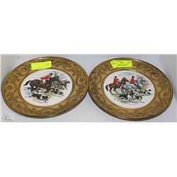 VINTAGE SET OF 1974 COPPER HORSE RACERS PLAQUES