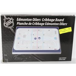 NEW EDMONTON OILERS ICE RINK CRIBBAGE BOARD