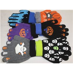 6 PACK OF GLOW IN THE DARK GLOVES