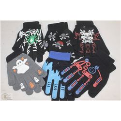 6 PACK OF GLOW IN THE DARK GLOVES