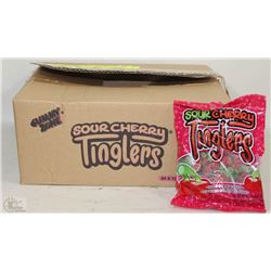 CASE OF 24 BAGS OF SOUR CHERRY TINGLERS