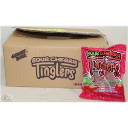CASE OF 24 BAGS OF SOUR CHERRY TINGLERS
