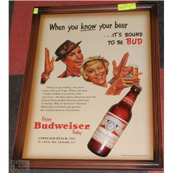 2006 BUDWEISER 3D FRAMED ADVERTISING