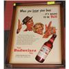 Image 1 : 2006 BUDWEISER 3D FRAMED ADVERTISING