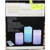 Image 1 : 3PK REMOTE CONTROL PILLAR CANDLES