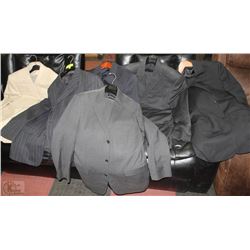 LOT OF 6 MENS SUITS - SIZES RANGE FROM 42 - 44