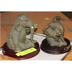 A PAIR OF RUBY'S COLLECTIBLES ELEPHANT STATUES