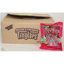 CASE OF 24 BAGS OF SOUR CHERRY TINGLERS