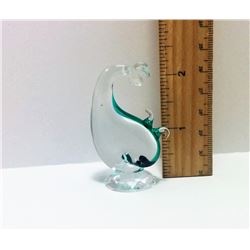 CZECH  CRYSTAL WHALE SCULPTURE